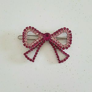 Tarina Tarantino Pink Bow Hair Clip, hair pin